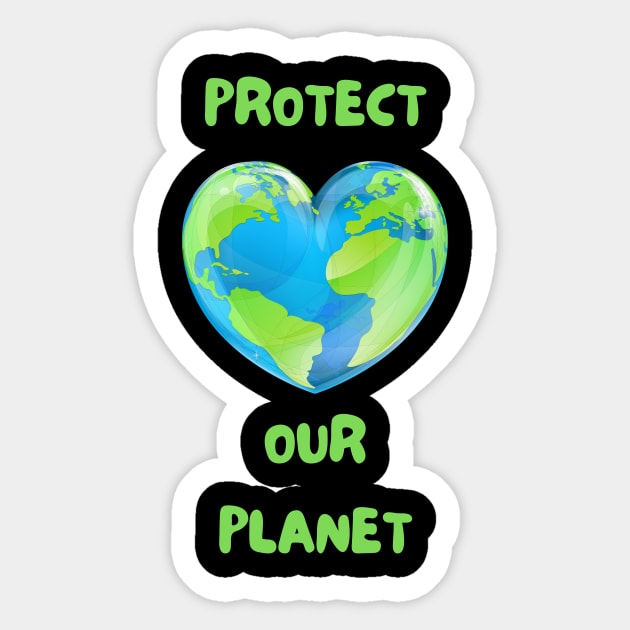 Earth Day Protect Our Planet Sticker by Sanu Designs